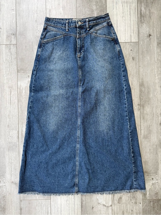 Free People Dresses & Skirts - Free People We The Free Come As You Are Denim Maxi Skirt Size 8 Dark Indigo